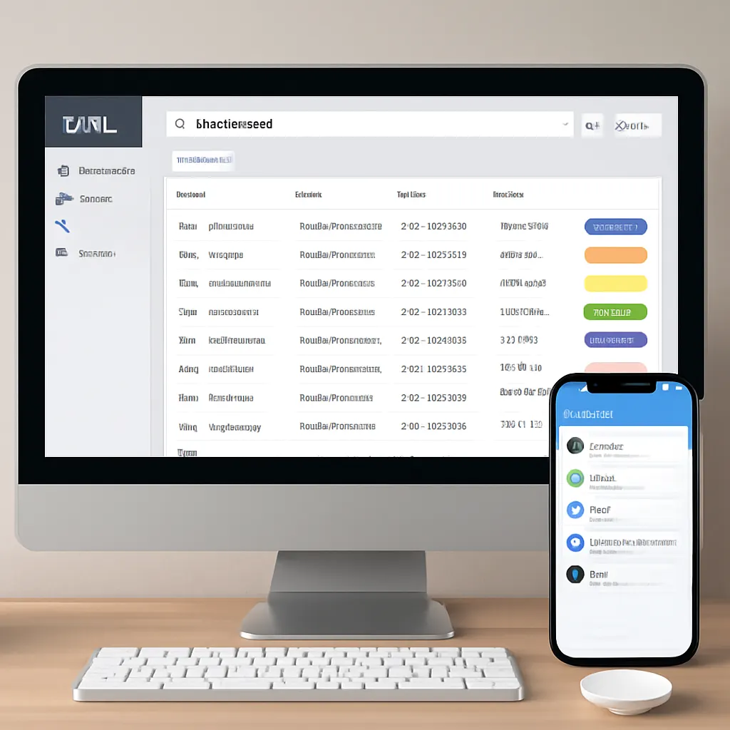 Рабочее место с CRM и мессенджерами.