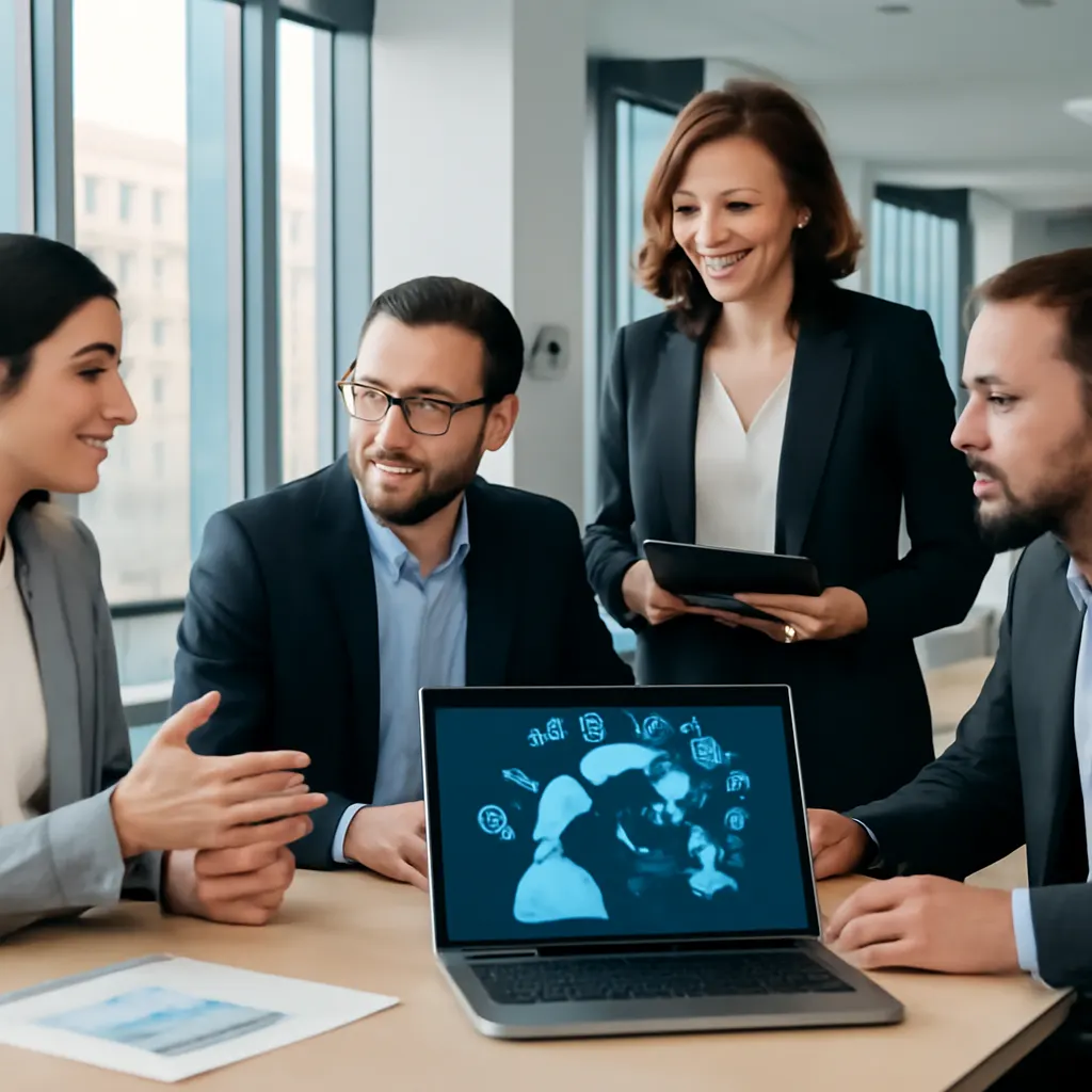 Team discussing automation in an office