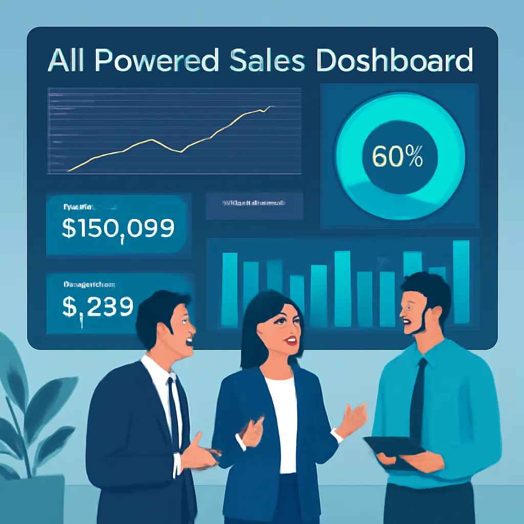 AI sales dashboard with sales team