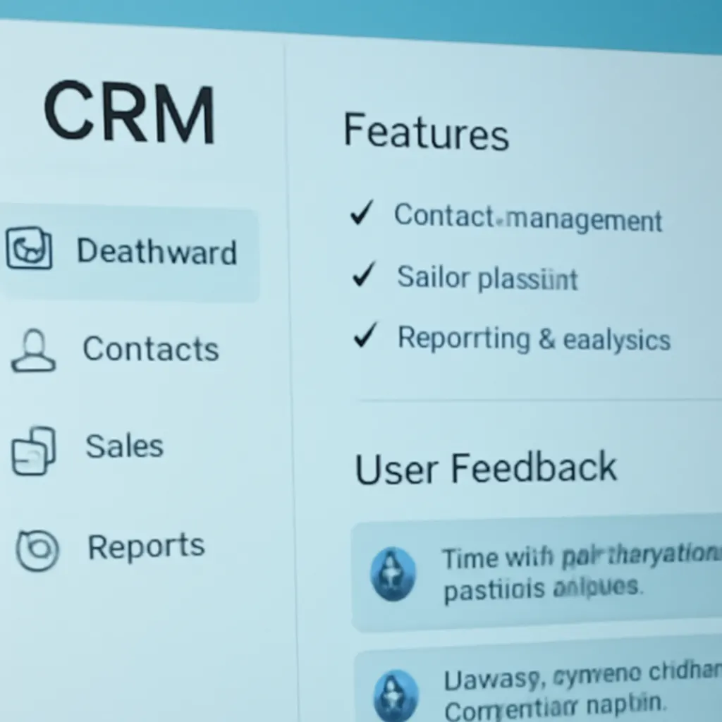 Дисплей с функциями CRM и отзывами пользователей.