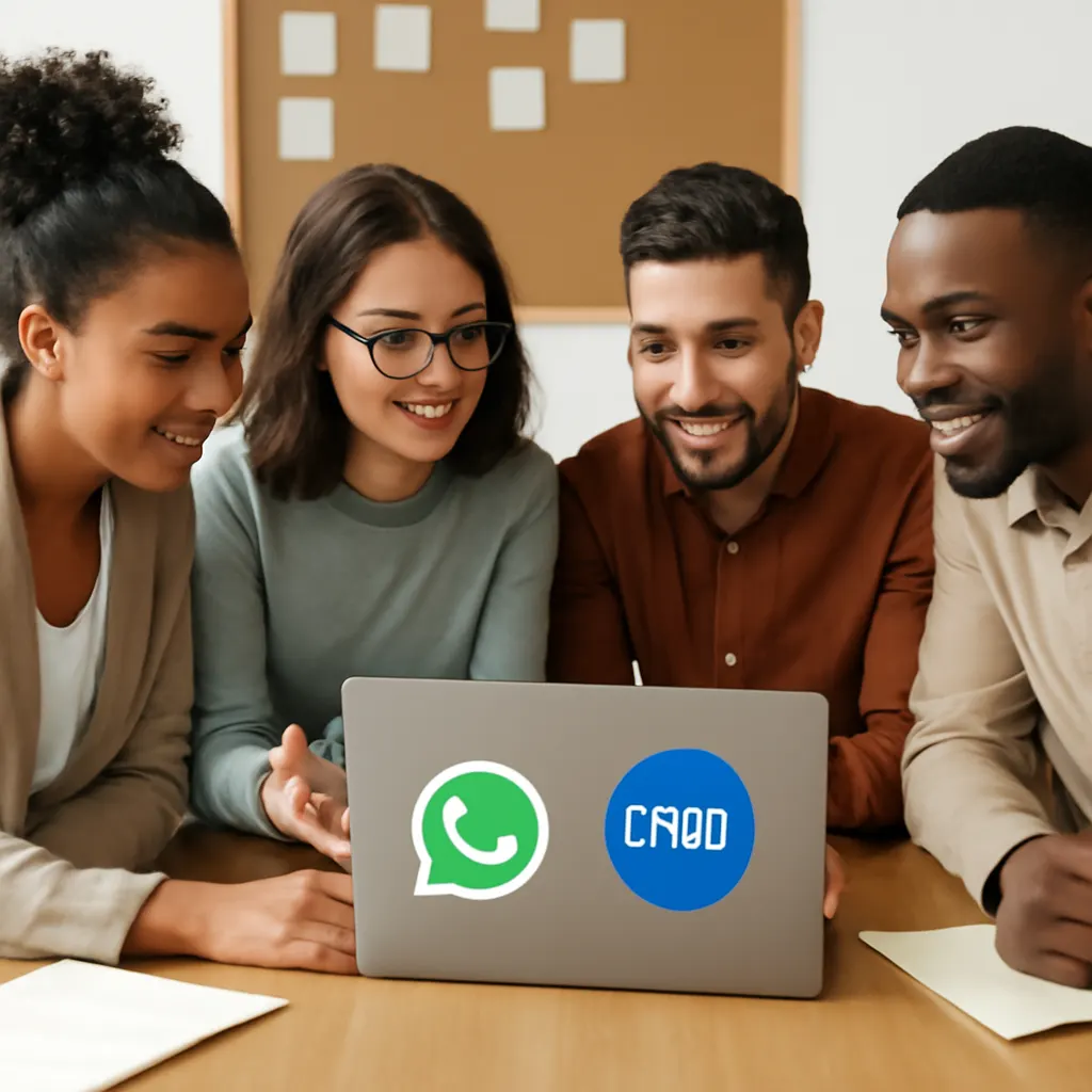 Team discussing WhatsApp CRM integration