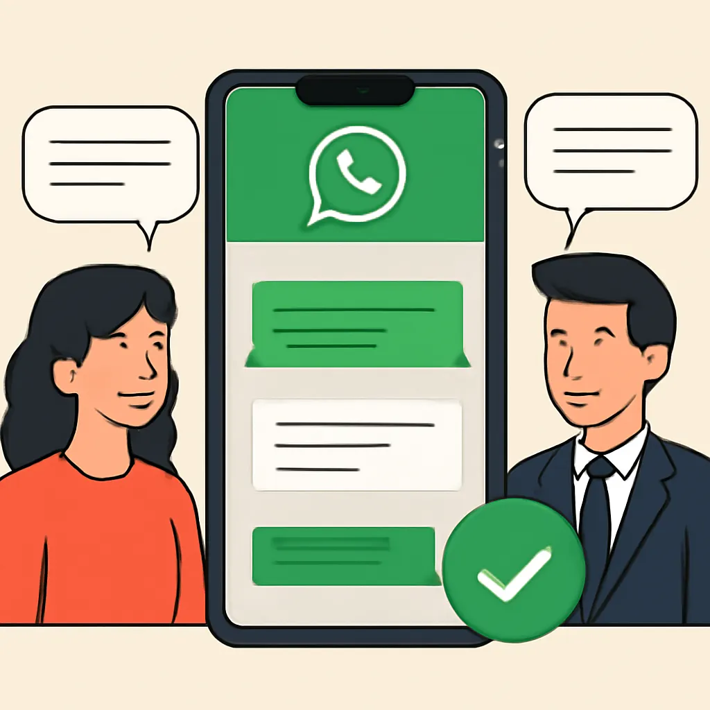 Customer communicating via WhatsApp