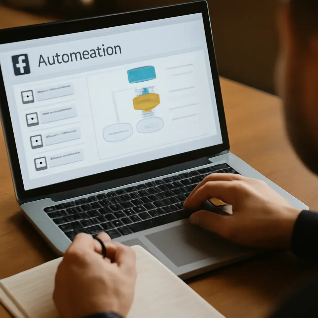 Laptop pokazujący oprogramowanie do automatyzacji procesów.