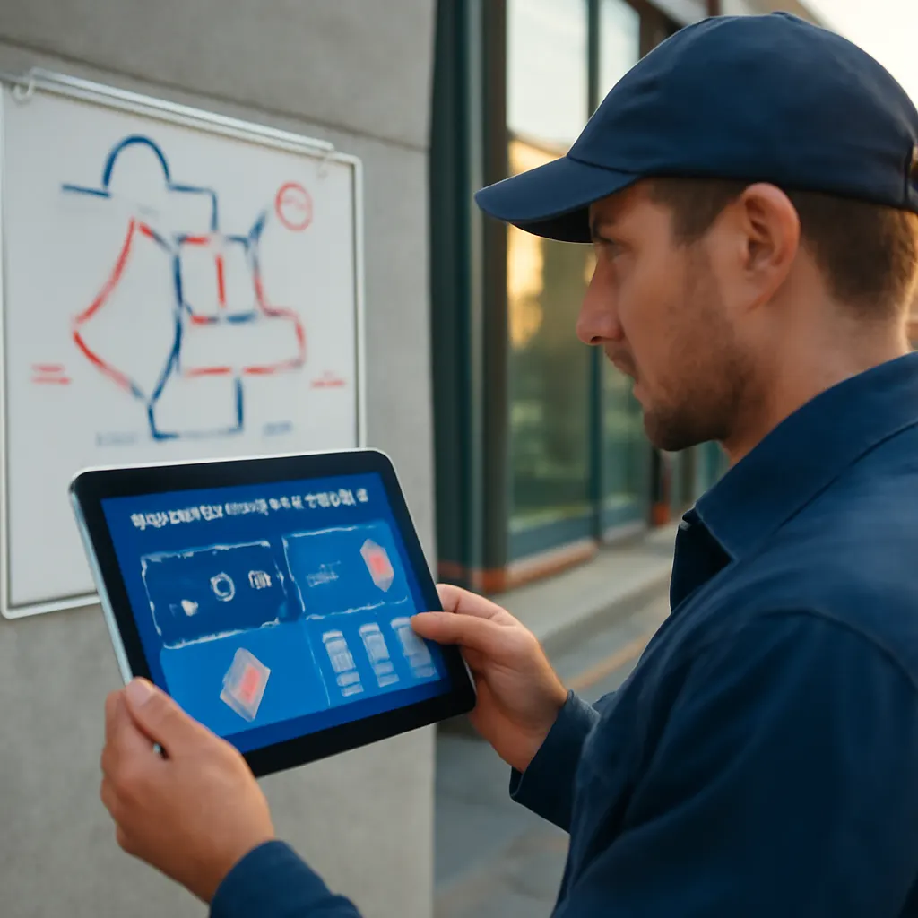 Tablet showing business automation analytics