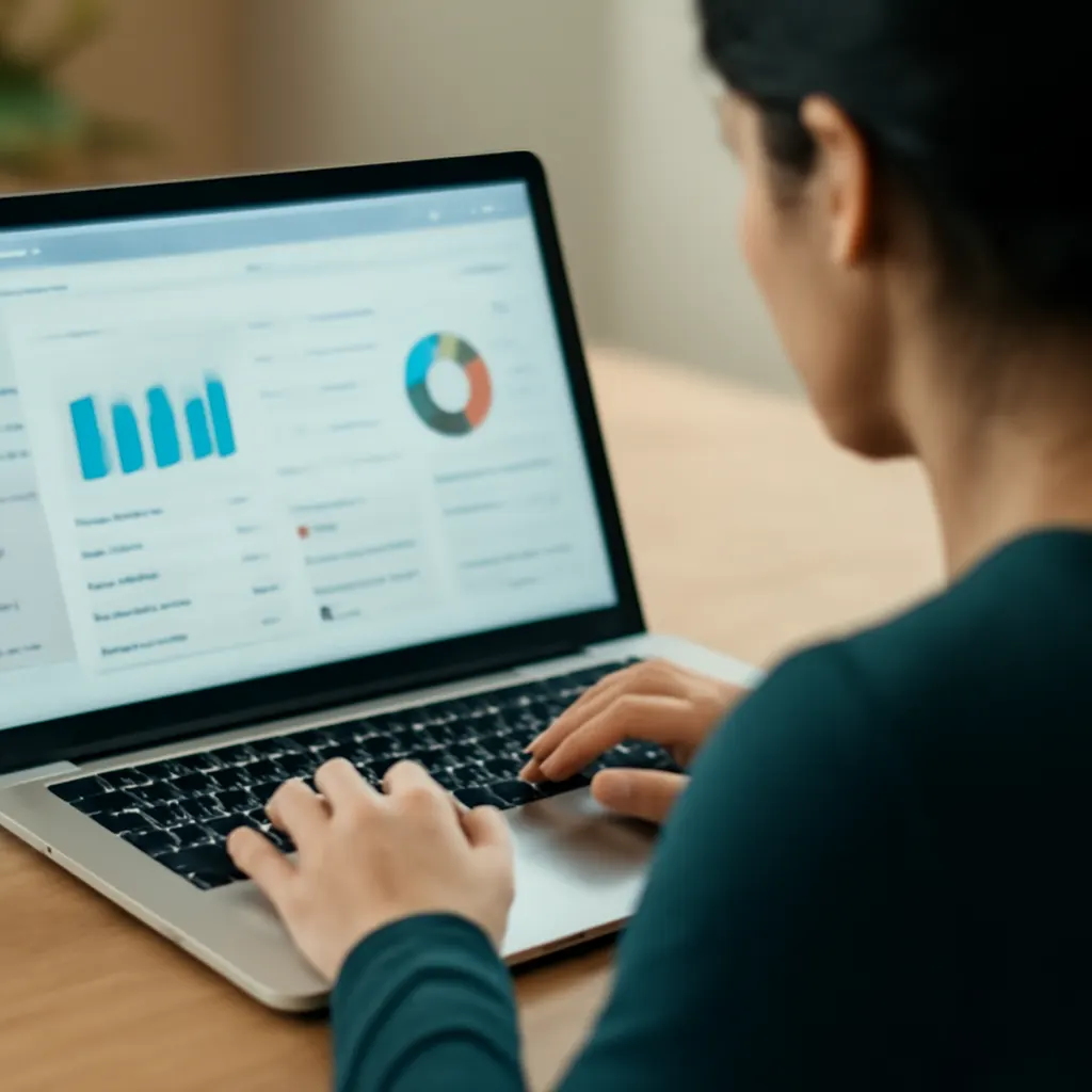 Работа над CRM системой на компьютере