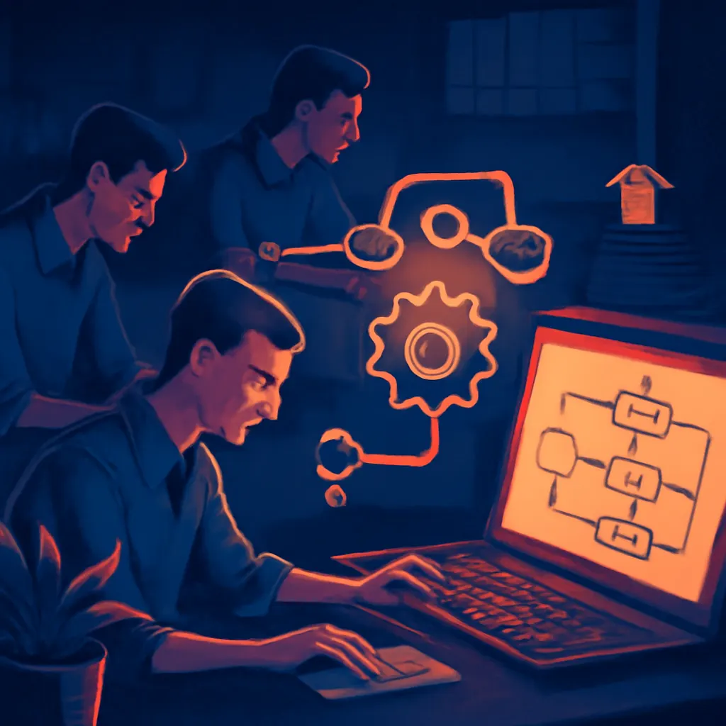 Employees engaging in manual tasks