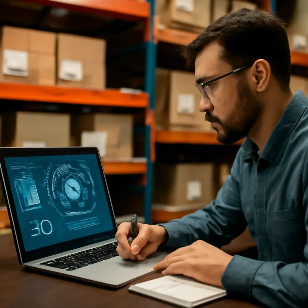 Einzelperson arbeitet an KI-Tools
