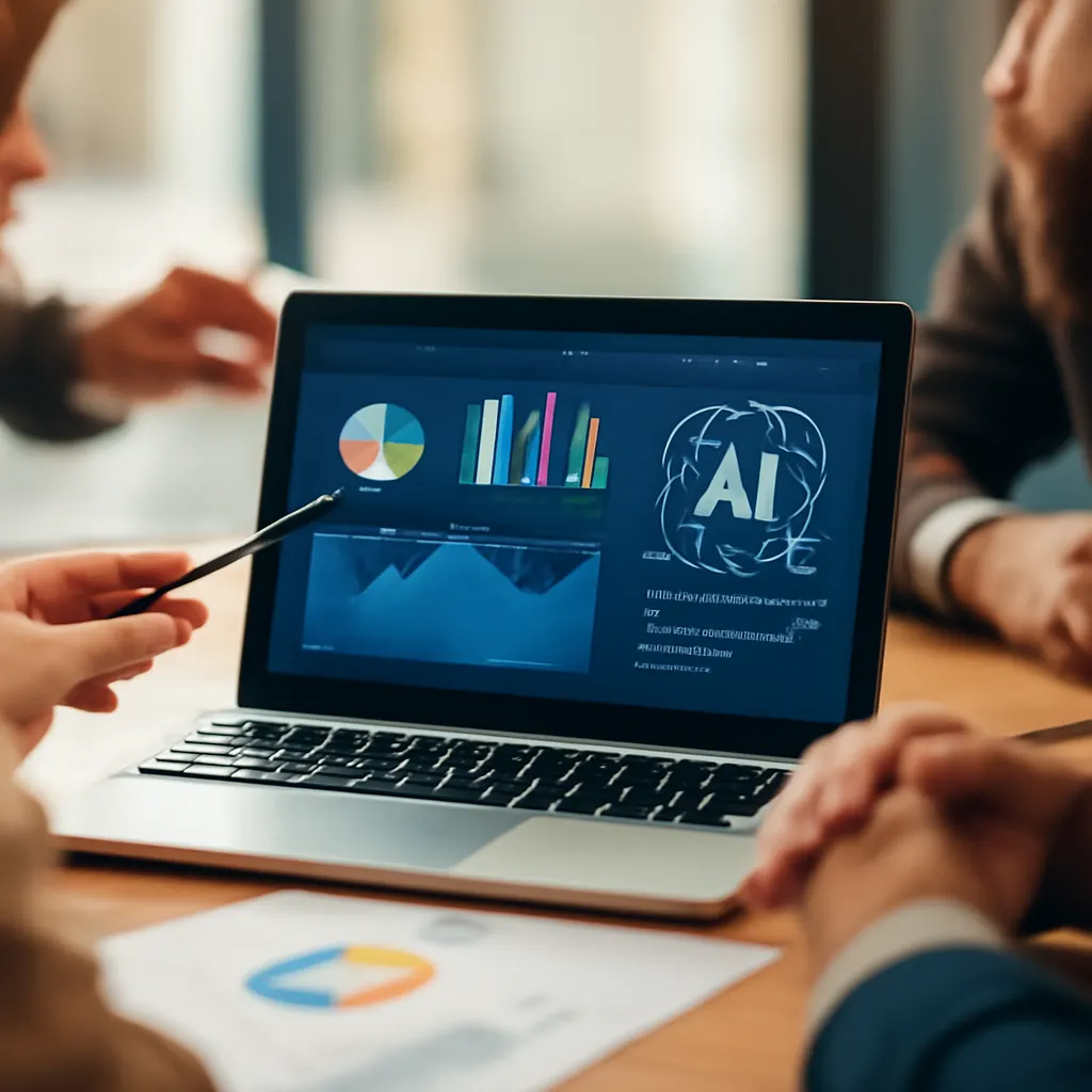 Team meeting discussing AI business automation.