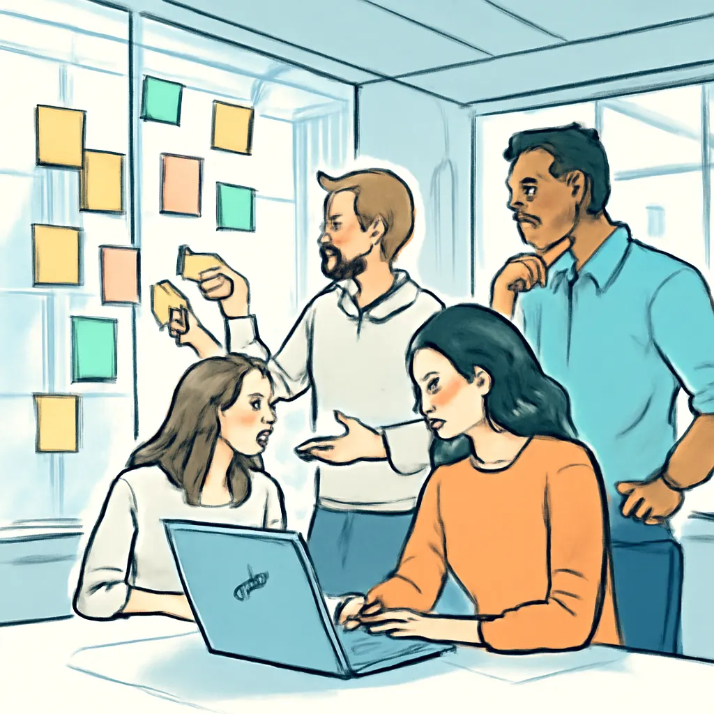 Team brainstorming session