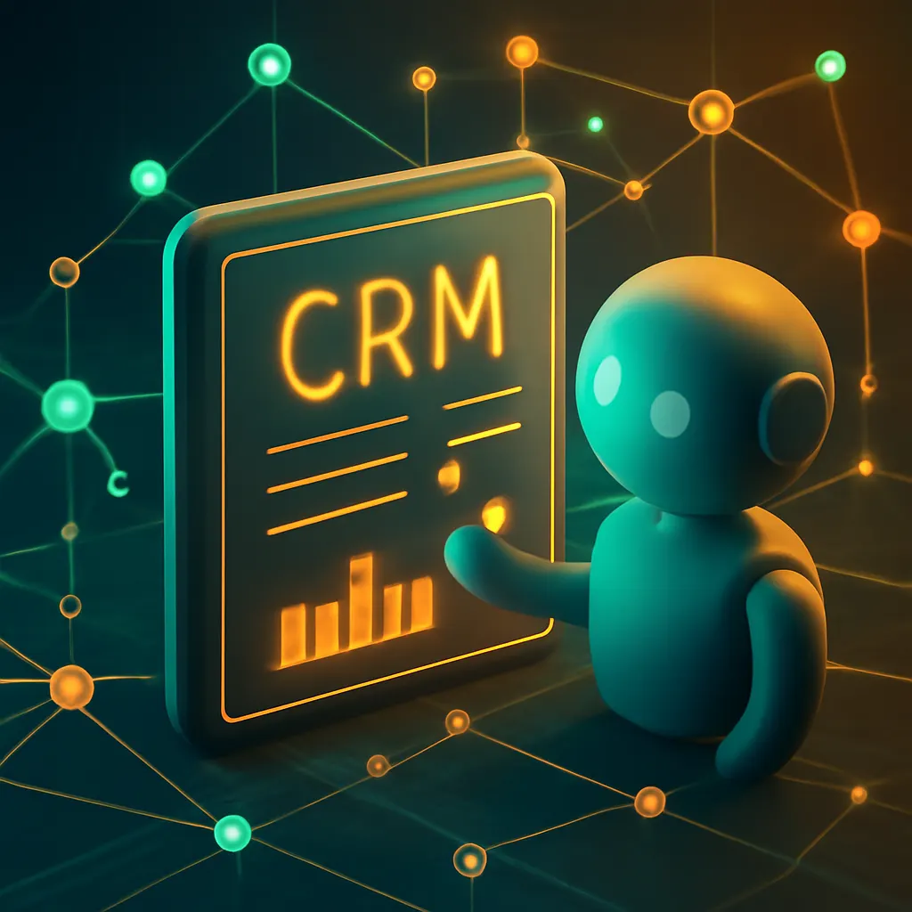 3D data flow representation between a bot and CRM