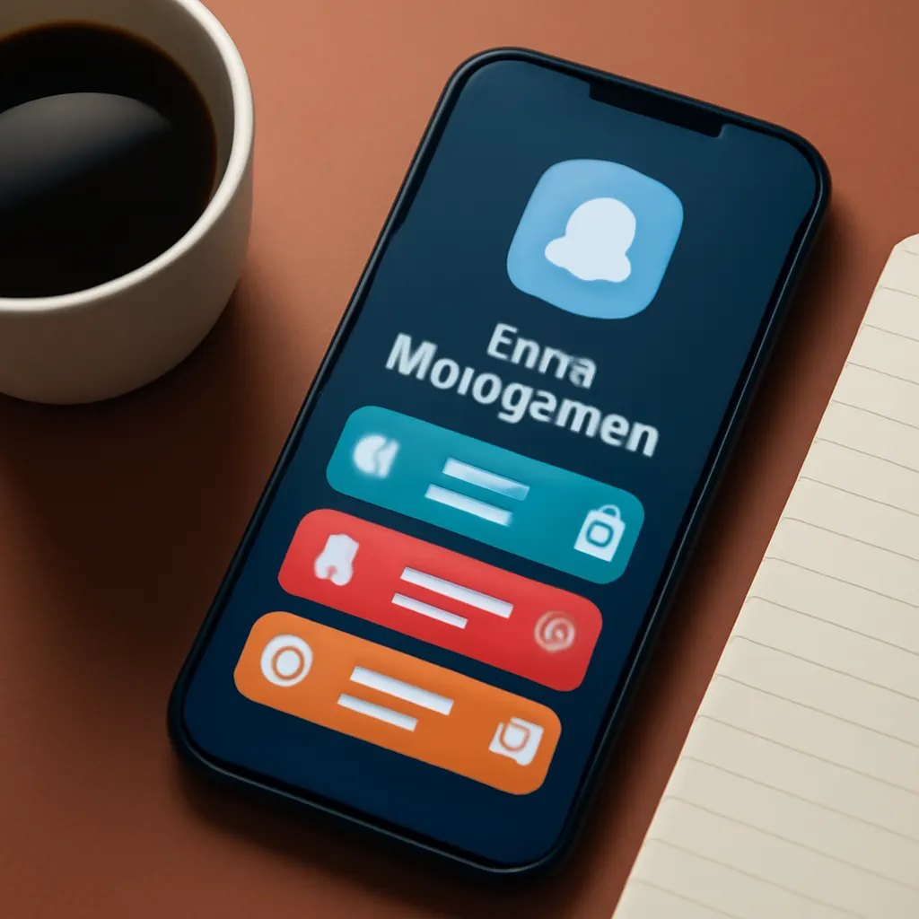 Ein Smartphone zeigt eine Lead-Management-App an.