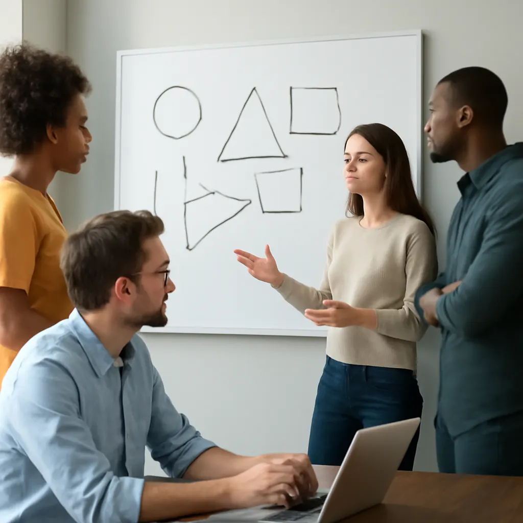 Zespół dyskutujący nad rozwiązaniami CRM