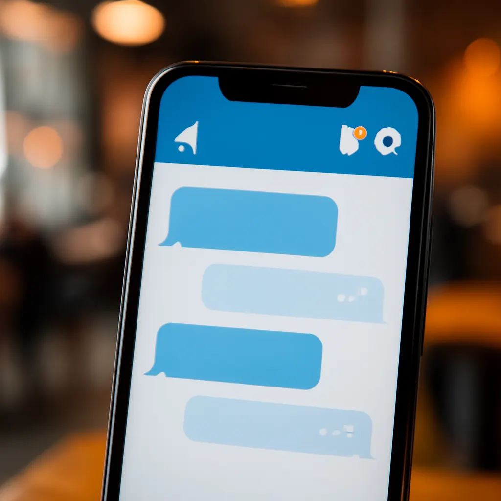 Экран смартфона с интерфейсом Telegram