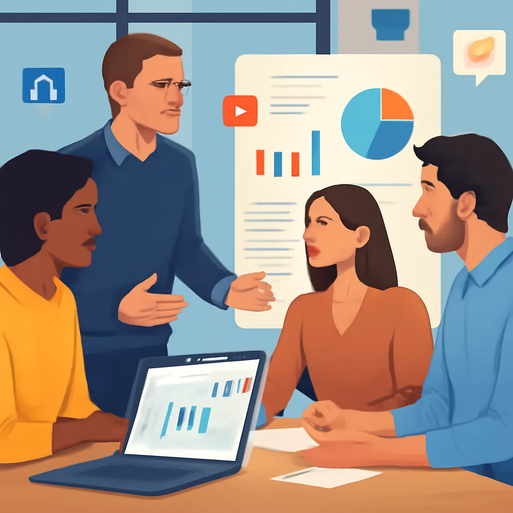 Kollegen besprechen CRM-Strategien