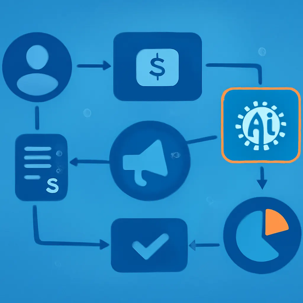 Visual diagram of AI sales automation