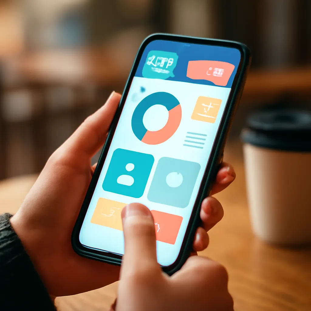 User interacting with a custom CRM on a smartphone