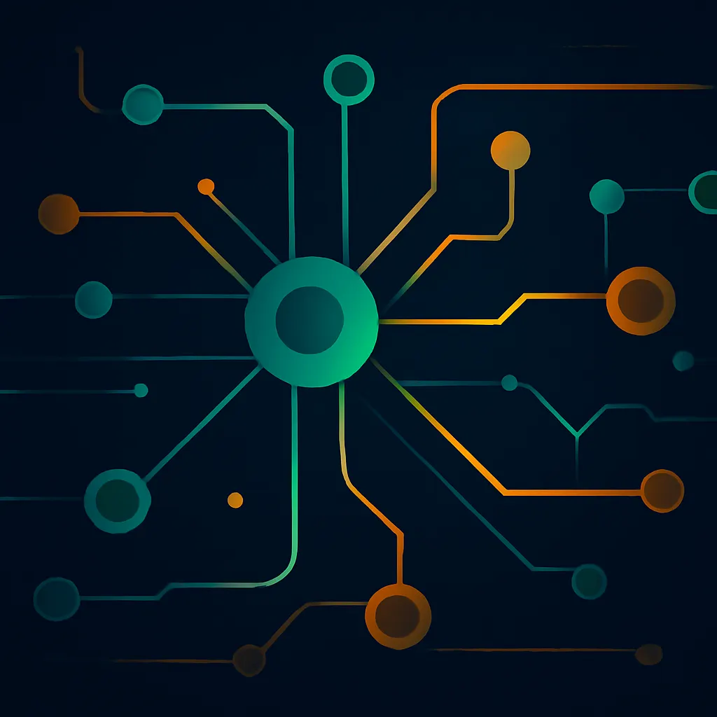 Abstract automated workflows illustration