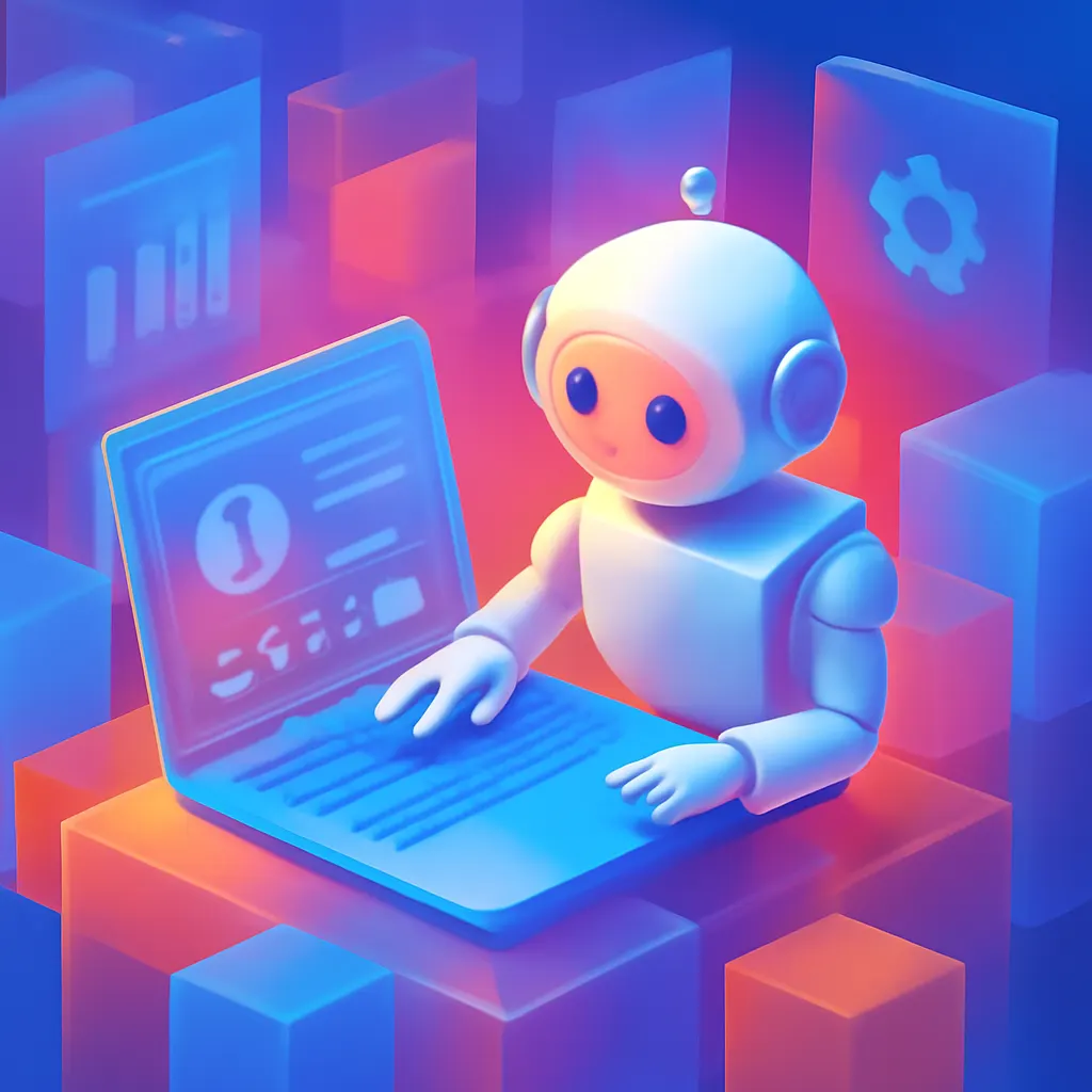 3D model of bot in business automation