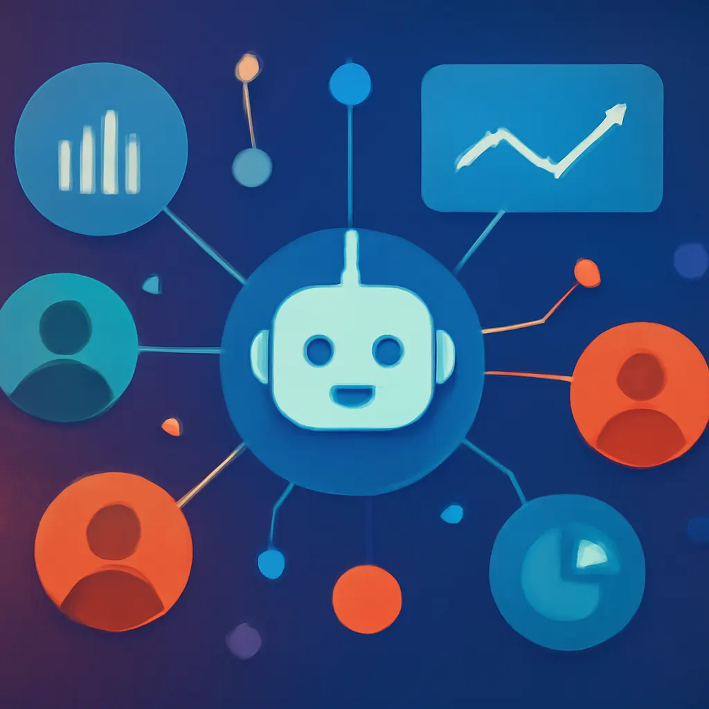 Abstract chatbot interaction visualization