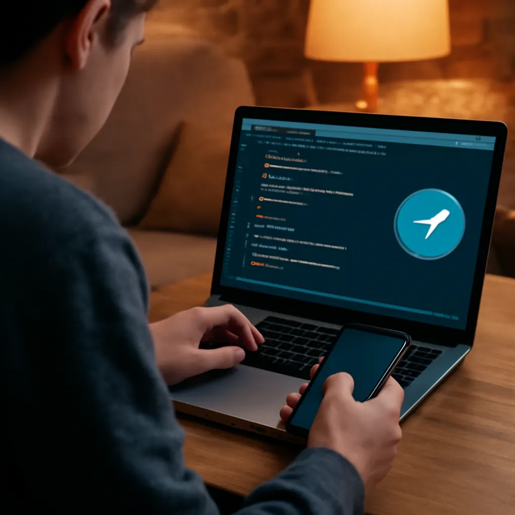 Developer coding Telegram bot