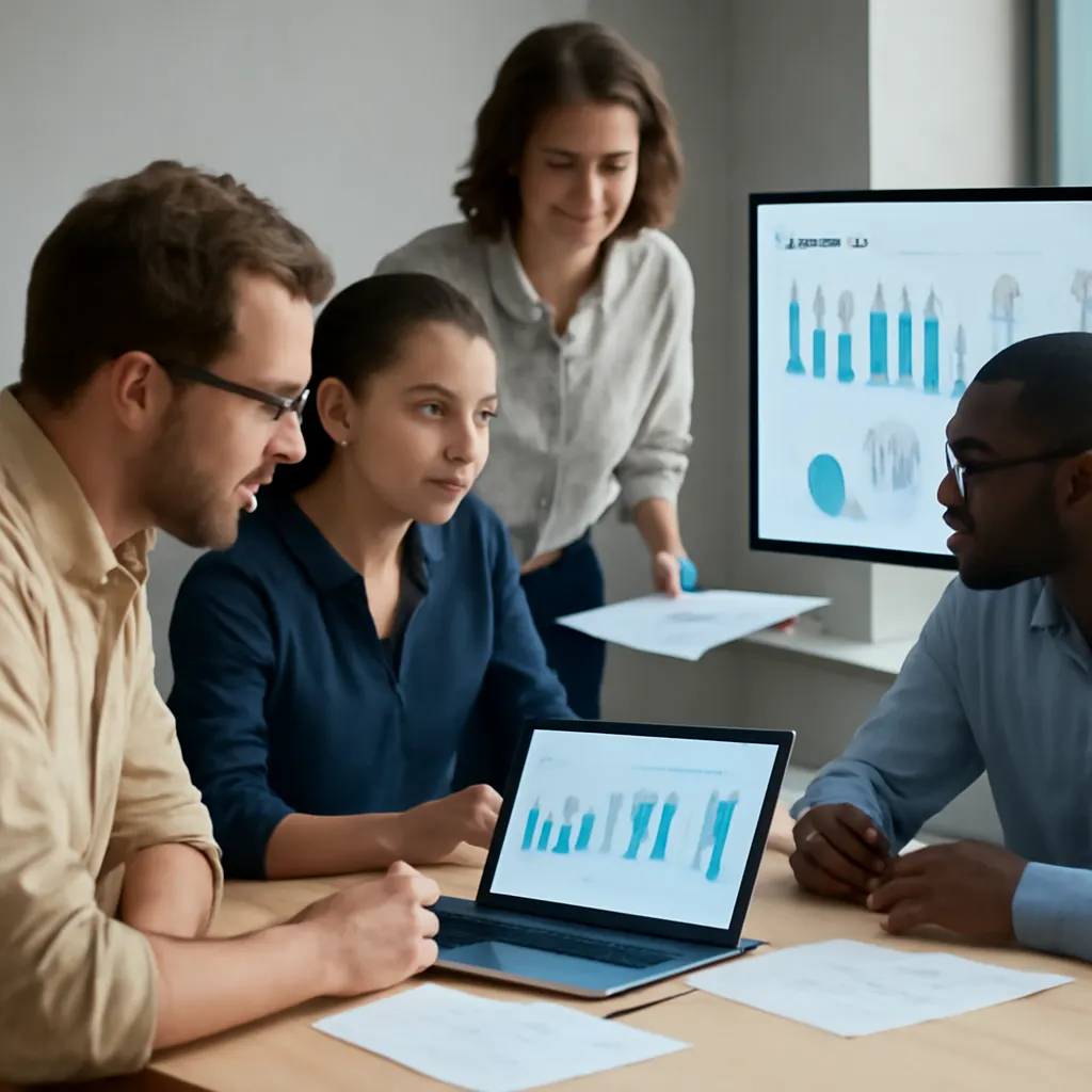 Teamarbeit zur Optimierung der CRM-Prozesse.