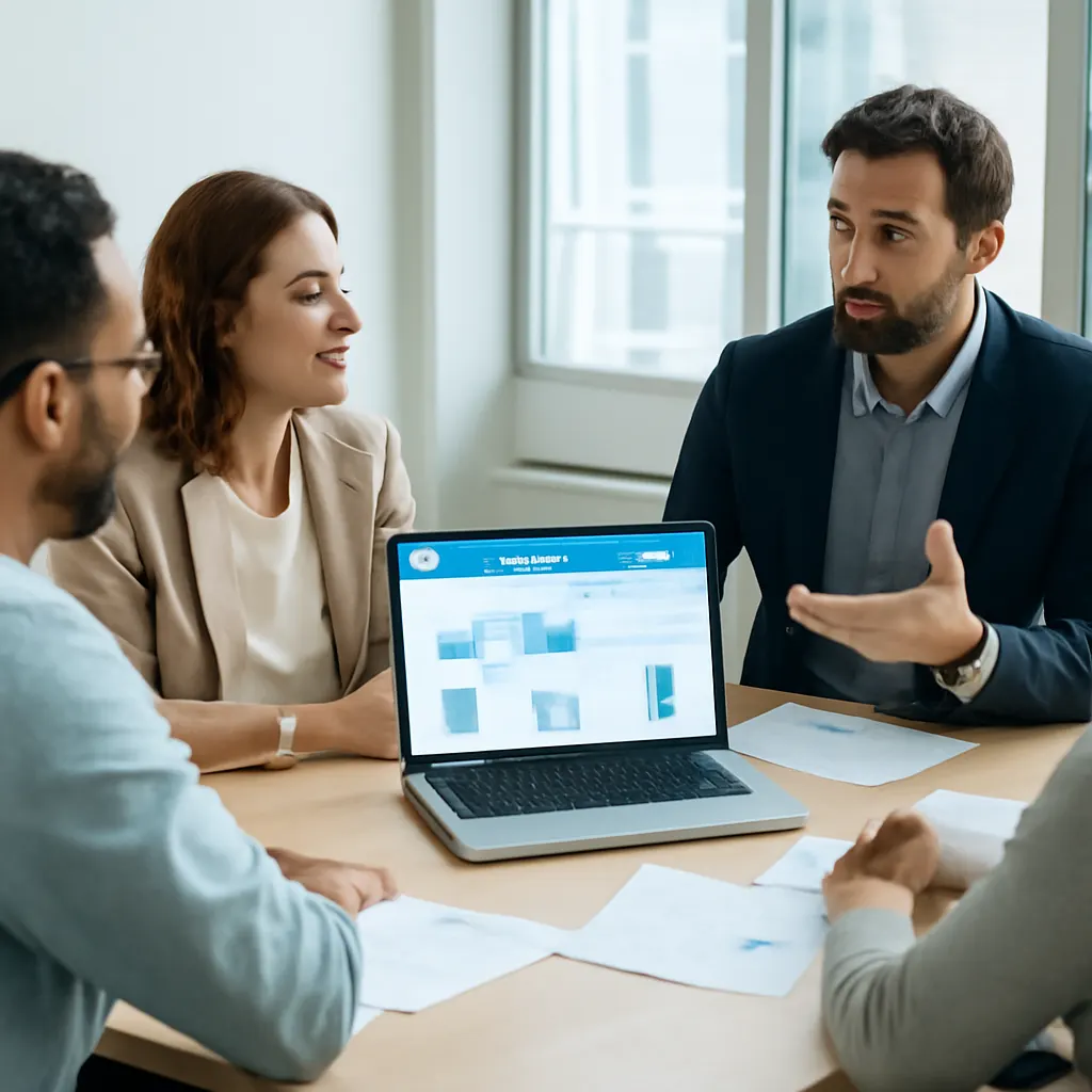 Besprechung über Herausforderungen bei der CRM-Integration
