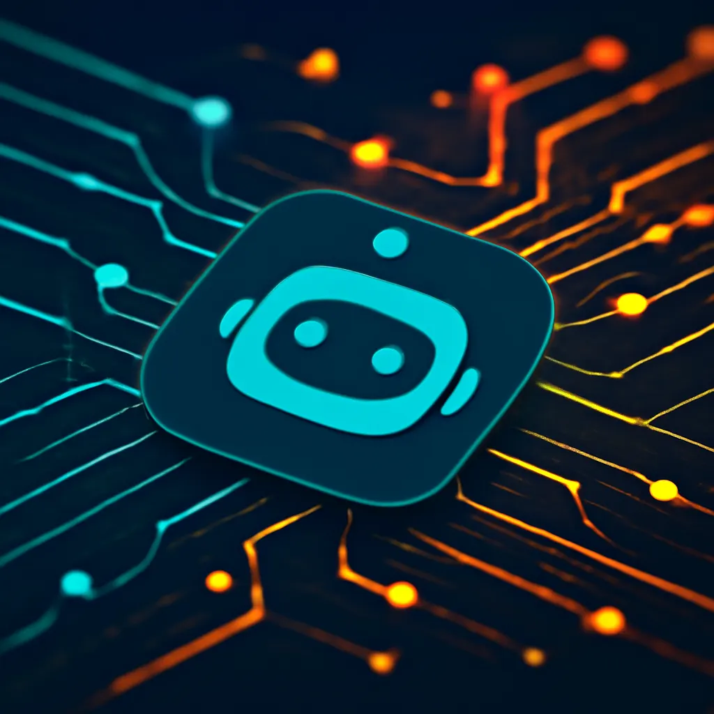3D abstract chatbot interaction