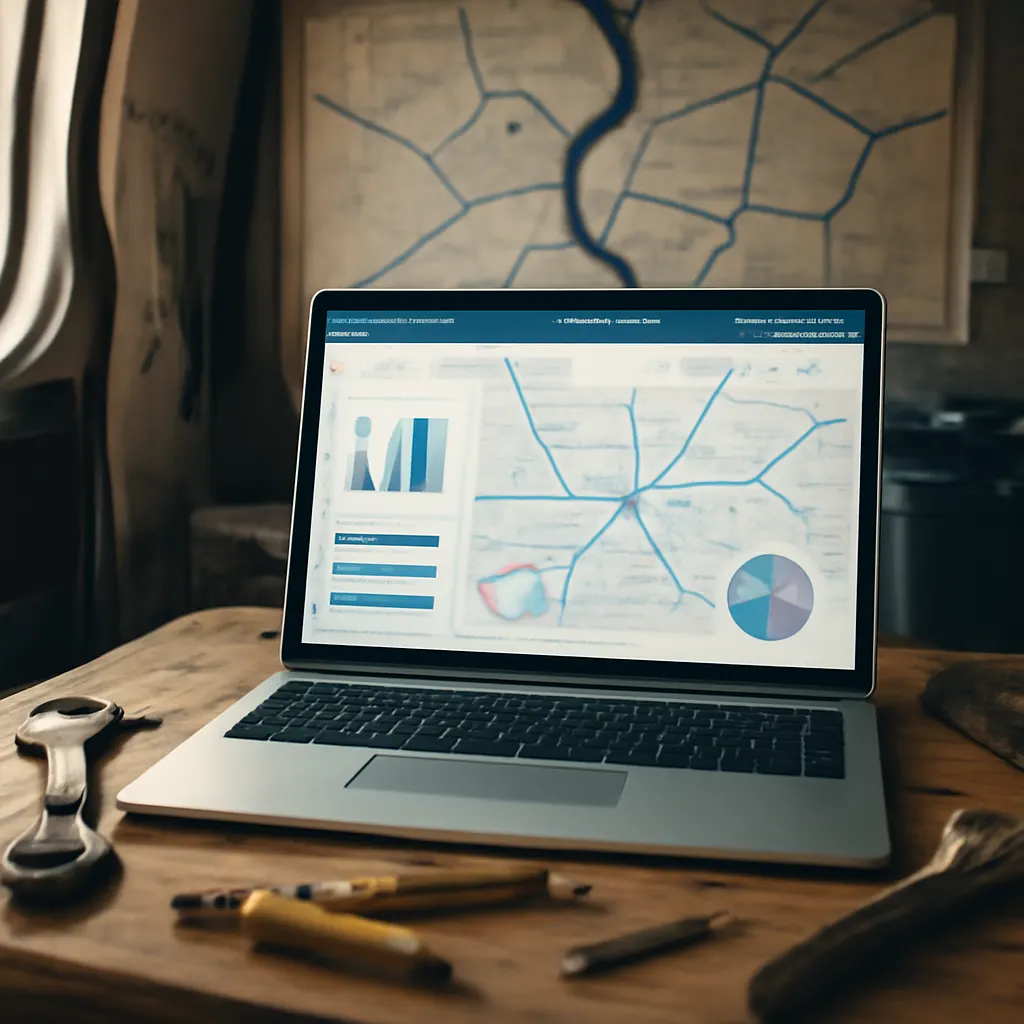 Ekran CRM w vanie - bliskie ujęcie