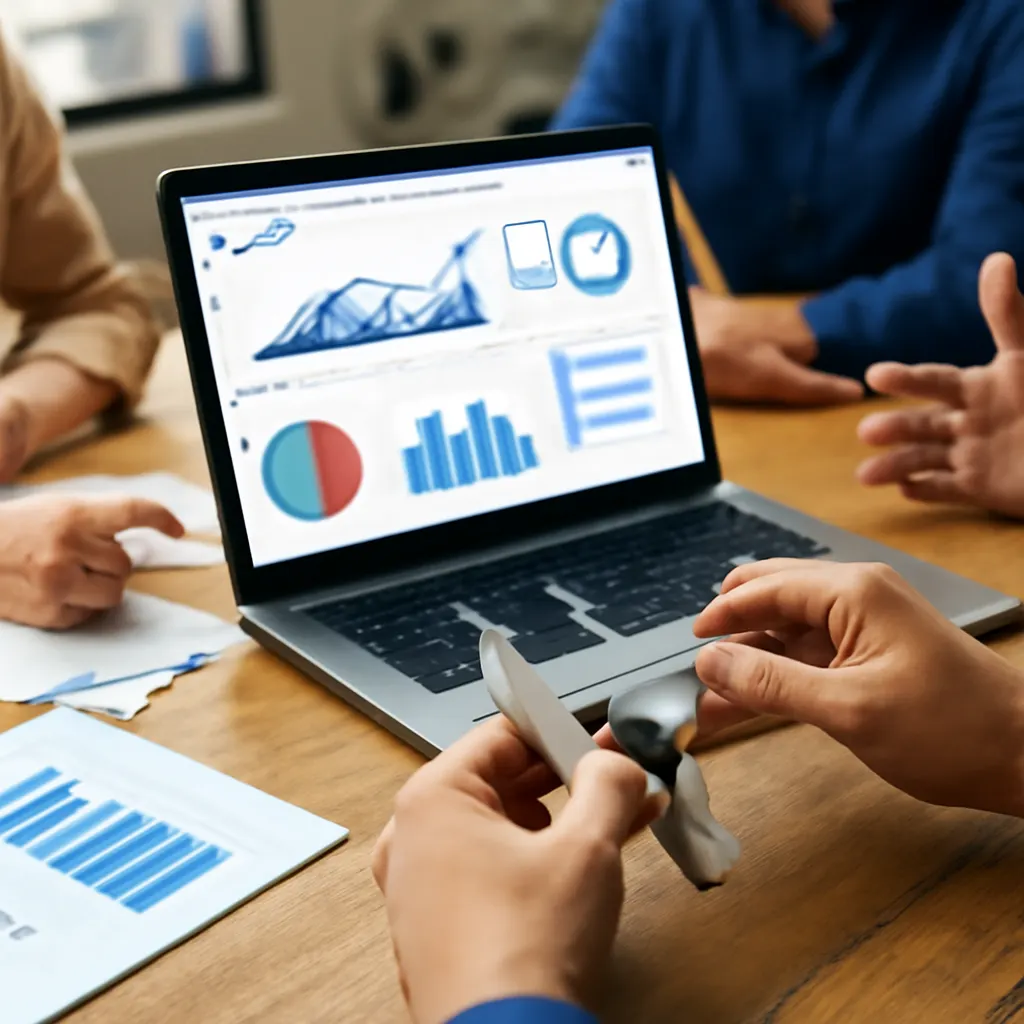 Ein Team analysiert CRM-Daten.