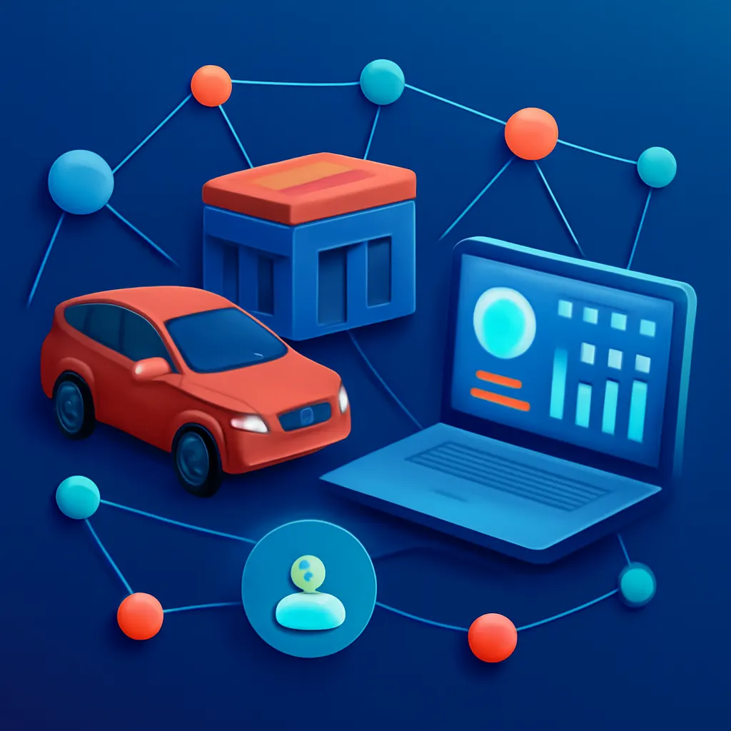 Схема взаимодействия автосалона с CRM
