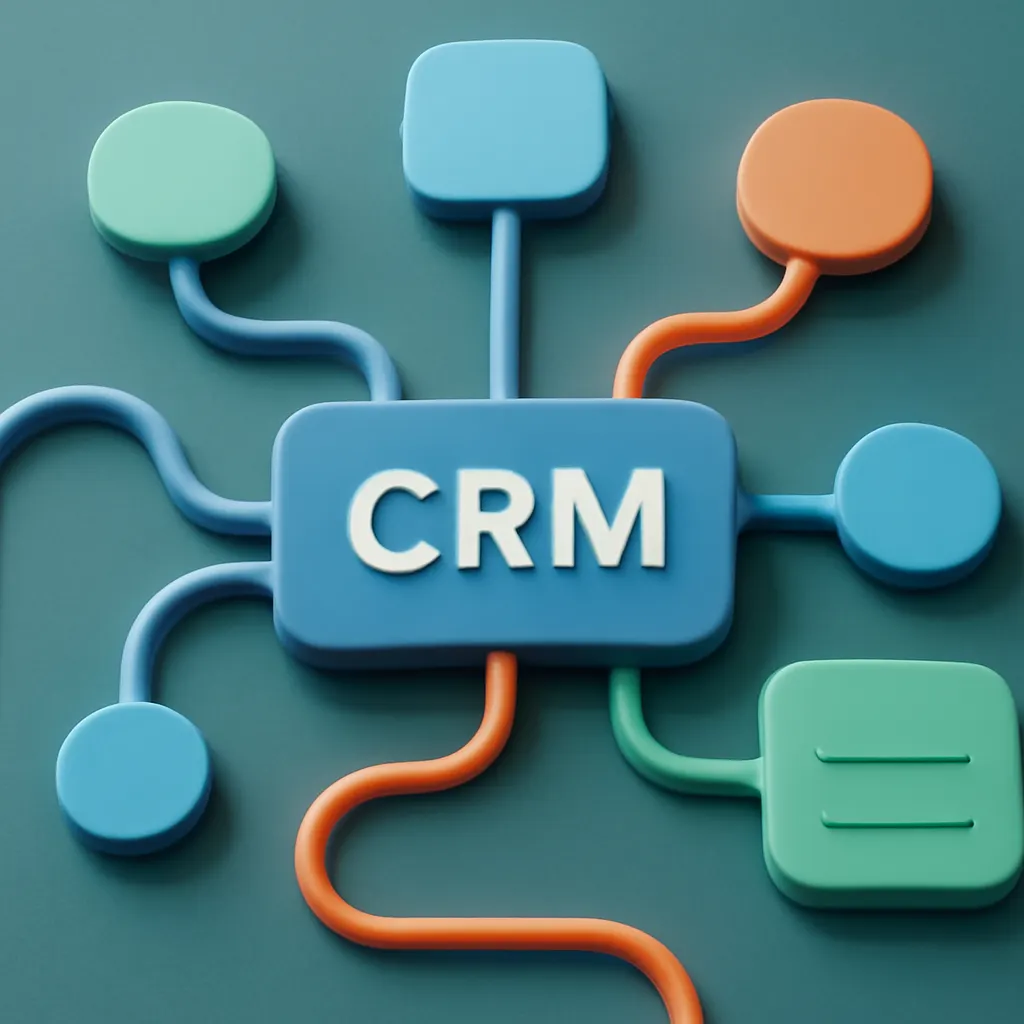 3D модель, символизирующая кастомизированную CRM-систему
