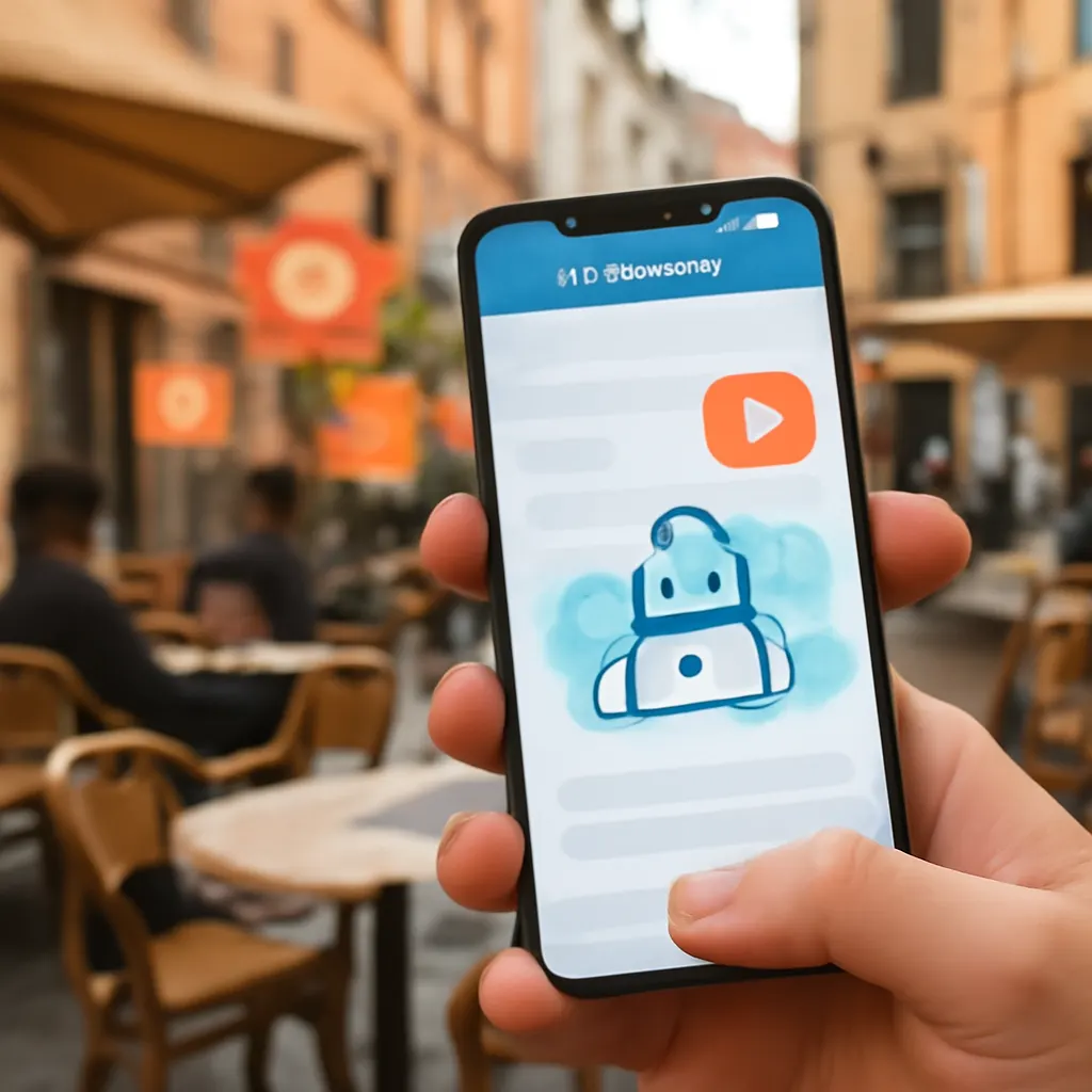 Кафе в Европе с телефоном и чатом