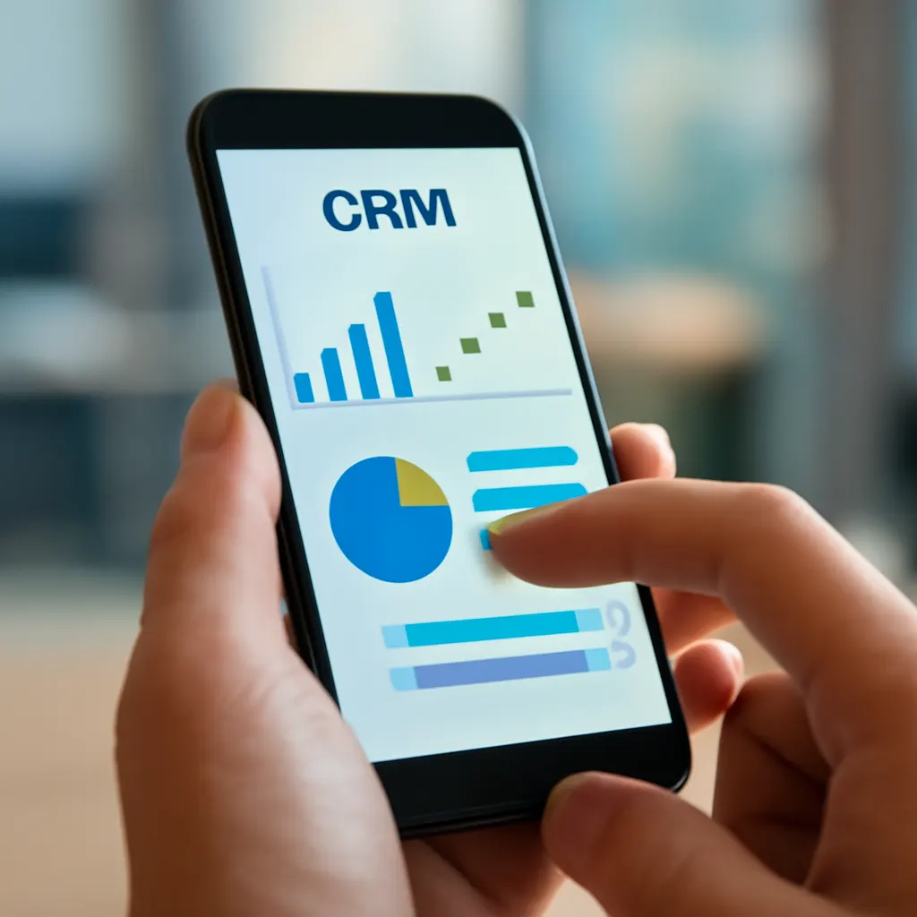 Смартфон с интерфейсом CRM