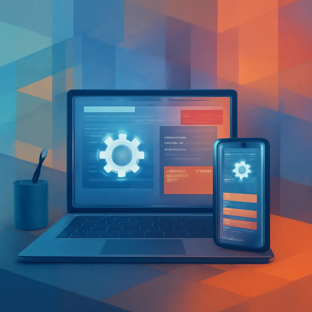 Small business workspace with automation tools