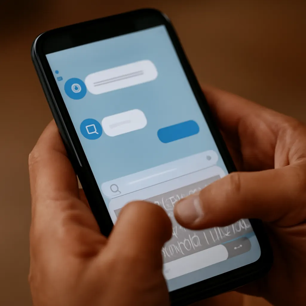Chatbot interaction on a smartphone