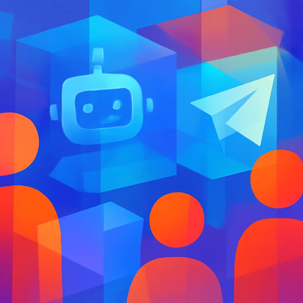 Визуальная метафора взаимодействия Telegram-бота с пользователями