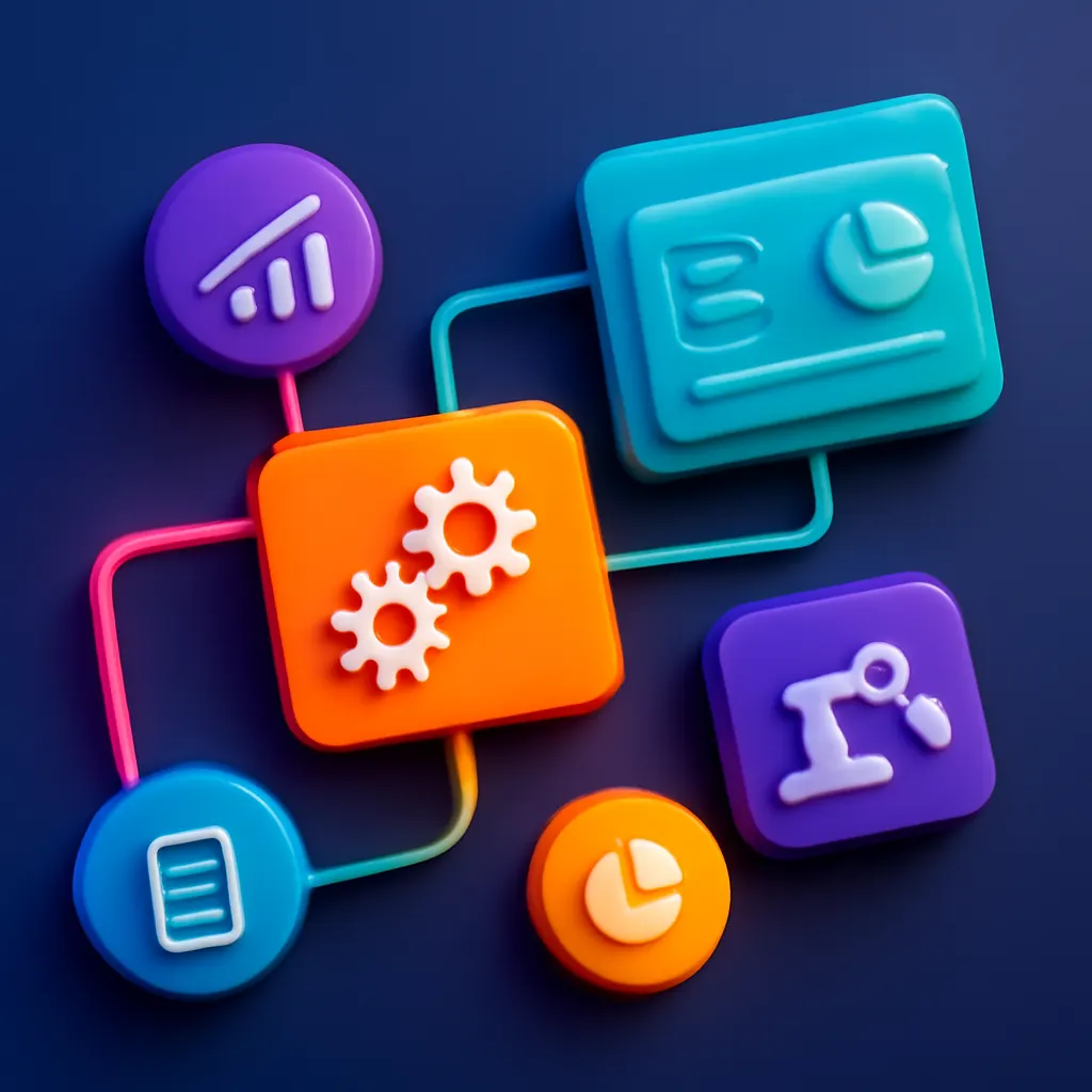 Business automation process visualization.