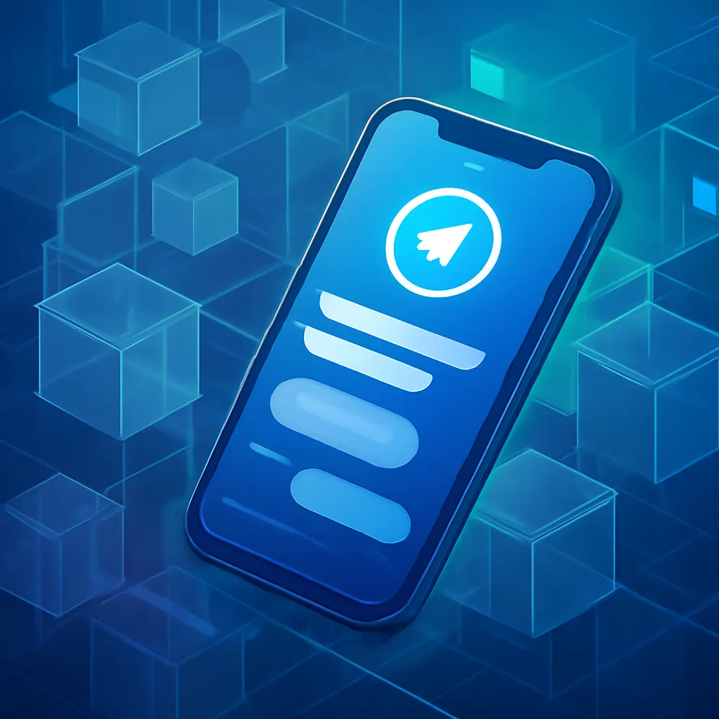 Telegram bot interface concept.