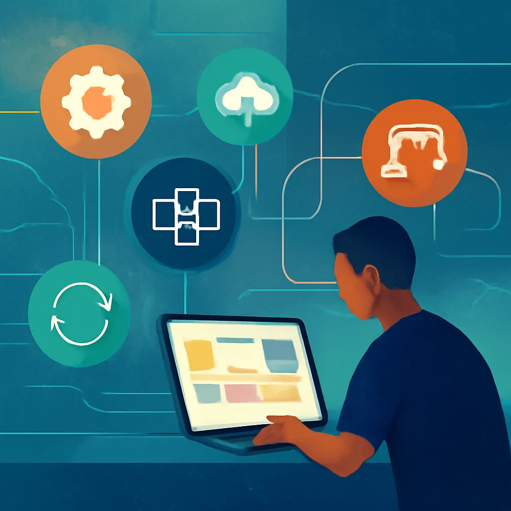 Person working on automation tools
