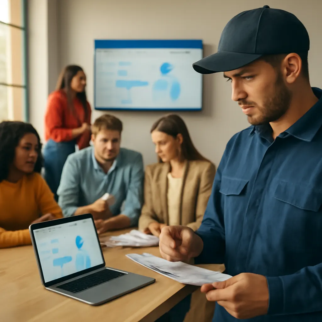 Pracownicy zaangażowani w szkolenie CRM