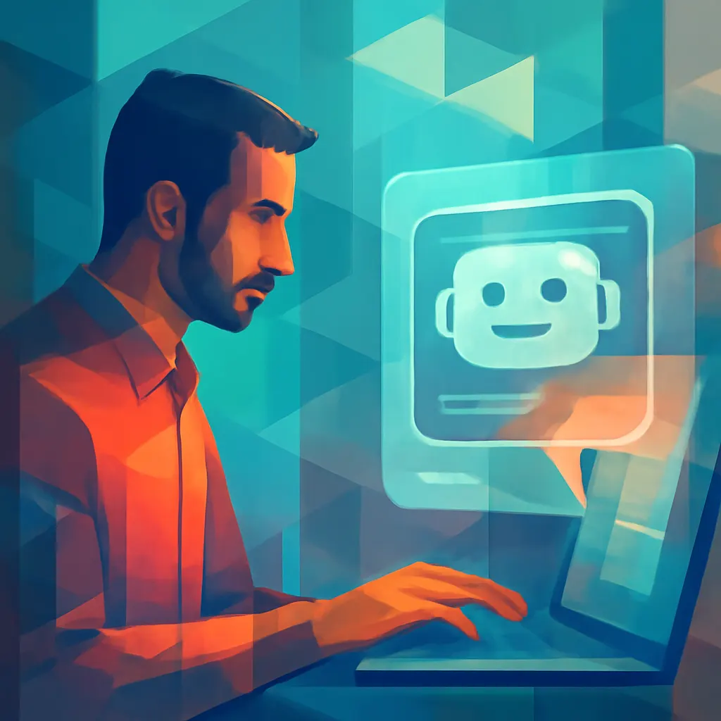 Small business owner using automation tools