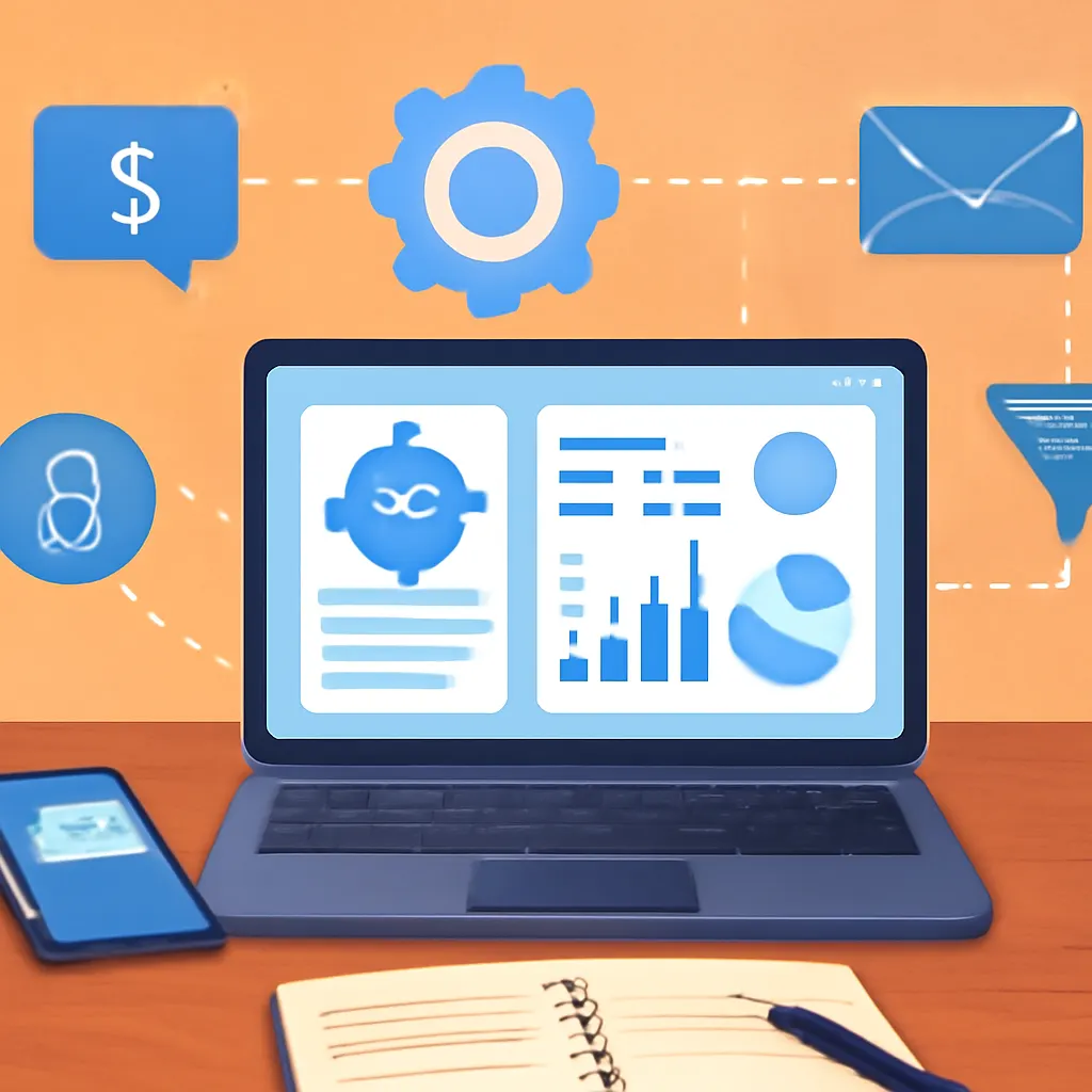 Visual representation of sales processes integrated with AI